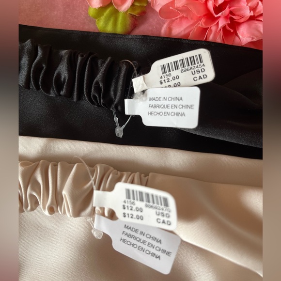 ANTHROPOLOGIE Clubhouse Scarf 2 Cream & Black Headbands - Picture 10 of 10